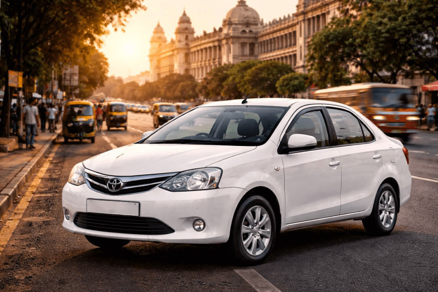 Cost of Toyota Etios Car Hire in Bangalore
